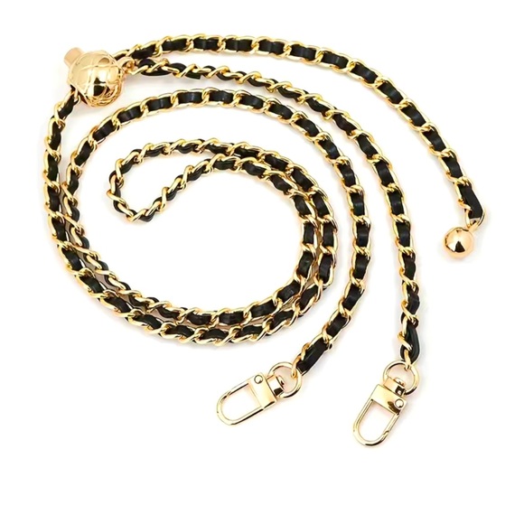 🎉Poshiversary SALE🎉Adjustable Replacement PU leather and Gold Hardware Bag Chain - Picture 1 of 3